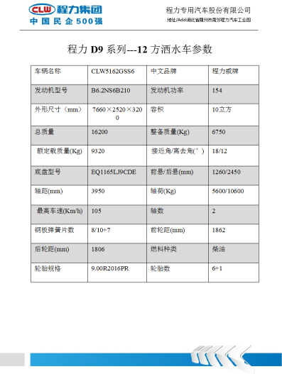 东风D9洒水车12方最新图片及价格